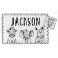 thumbnail image 1 of Printtoo Personalized Placemat & Coaster Set For Kids Toddlers,Birthday Gift For Boys,Gift For Girls,Wild Animals-11x17 Inch, 1 of 1