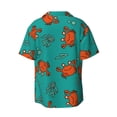 thumbnail image 7 of Picia Colorful Crab Men's Linen Shirts Short Sleeve Cuban Beach Shirts Casual Shirts Button Down Shirt for Men Beach Summer Wedding Shirt-XX-Large, 7 of 7