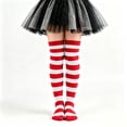 thumbnail image 2 of JAJAHO Kids Girls Halloween Socks Striped Thigh High Socks Over The Knee Long Stockings 6-12Y, 2 of 4