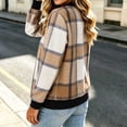 thumbnail image 5 of QIYAGBSA Plaid Bomber Jackets for Women Full Zip Baseball Collar Short Long Sleeve with Side Pockets Warm Winter Casual Fall Outerwear, 5 of 7