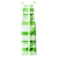 thumbnail image 4 of JURANMO St Patricks Jumpsuits for Women 2025 Funny Printed Cute Holiday Rompers Summer Casual Adjustable Strap Cotton Linen Overalls with Pockets Green XXXXL Sales of The Day Clearance Prime, 4 of 6