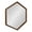 Walnut Brown, variant on Kate and Laurel McLean Modern Wood Framed Hexagon Wall Mirror, 26 x 30, Walnut Brown, Decorative Geometric Mirror for Wall