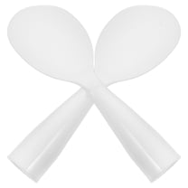 OUNONA Kitchen Rice Paddle Plastic White 2Pcs