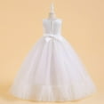 thumbnail image 4 of RXIRUCGD 2025 Vêtements d'Été pour Enfants Robe de Princesse Sans Manches Col Rond Couleur Unie Brodée Exquise Perles Robe de Soirée Robe de Banquet, 4 of 8