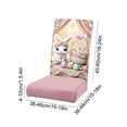 thumbnail image 3 of SIYTUAU Easter Holiday Stretch Chair Cover With Rabbit Print For Dining Room Chair Protector Home Decor C, 3 of 7