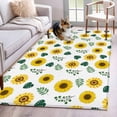 thumbnail image 2 of Spring Sunflowers Area Rugs Collection 3'x5', Green Leaves Yellow Floral Rustic Botanical Non Slip Indoor Rectangle Throw Runner Rug Floor Mat Carpet for Living Room Dining Table Bedroom Nursery, 2 of 9