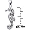 thumbnail image 2 of Sea Monsters - Hippocampus - Poseidon's Steed Seahorse with Celtic Knot Sterling Silver Pendant, 2 of 4