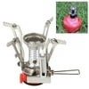 Mini Camping Stove Ultralight Backpacking Propane Canister Burner with Piezo Ignition Collapsible Portable Outdoor Picnic Hiking Cooking Accessory