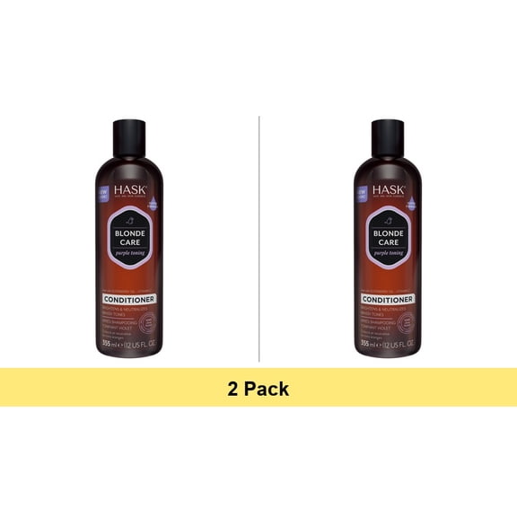 Hask Blonde Care Purple Toning Conditioner, 12 fl oz - 2 Pack