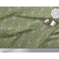 thumbnail image 3 of Soimoi Modal Satin Fabric Leaves Block Fabric Prints by Yard 42 Inch Wide, 3 of 5