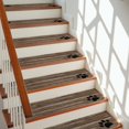 thumbnail image 4 of Farmhouse Stair Treads Non Slip for Steps Cute Animal Claws Brown Retro Distressed Wood Grain 4 Pcs Reusable Adhesive Stair Runner Mats for Dogs Elders Carpet Treads Rugs for Staircase 8x30 In, 4 of 9