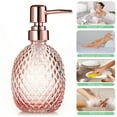 thumbnail image 2 of Glass Soap Dispenser, 500ml Clear Dish Soap/Hand Soap Dispenser, Refillable Liquid Dispenser for Bathroom Kitchen Shower - pink, 2 of 7