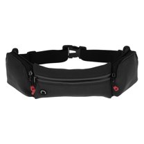Unique Bargains 1 Pc Multifunctional Running Belt Zipper Sports Waist Bag for Sports Phone Keys Black