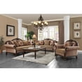 thumbnail image 5 of HomeRoots 515797 44 in. Arm Chair, Tan & Espresso, 5 of 5