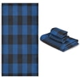 thumbnail image 7 of GZHJMY Towel Set of 3,Black and Blue Plaid 1 Bath Towel, 1 Towel, 1 Small Square Towel, Strong Soft and Compact Absorbent Yoga Gym Hotel Excellent Choice., 7 of 7