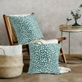 thumbnail image 4 of Teal Leopard Print Pillow Covers 18x18 Inch Set of 2 Cheetah Animal Spots Decorative Throw Pillows for Couch Farmhouse Square Pillow Cases Home Decor for Living Room Sofa Bed Porch Outdoor, 4 of 6