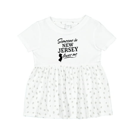 

Inktastic Someone in New Jersey Loves Me Girls Baby Dress