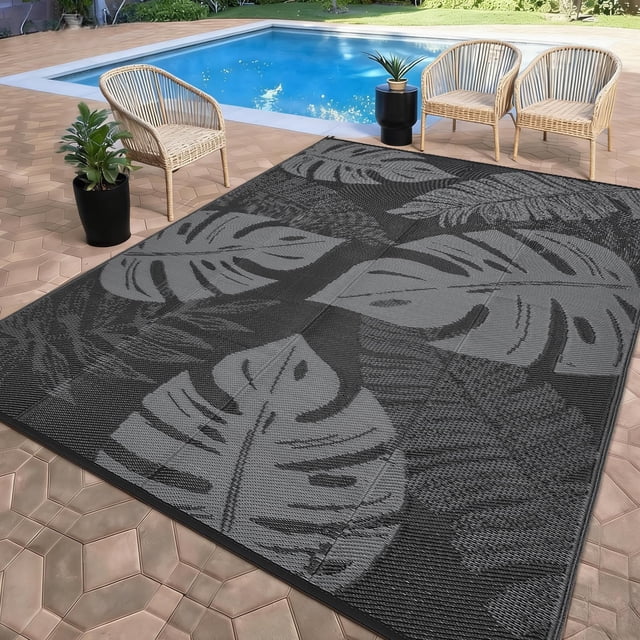 Alfombra para exterior MilleLoom 229 x 305 cm, impermeable y plegable