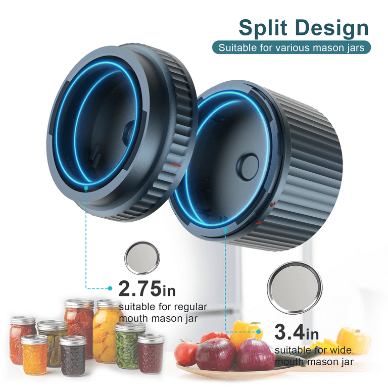 Mason Jar Vacuum Sealer Kit And Accessory Hose Portable Jar Sealer For Food Saver Vacuum Sealer Food Storage Set With Manual Air Pump For Wide Mouth/Regular Mouth Mason Jar(Vacuum Sealing Kit 1