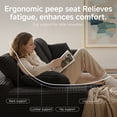 thumbnail image 6 of Sonovafurn Corduroy L-Shaped Sectional Sofa, Boneless Cloud Couch with Memory Foam & Pocket Springs, No Assembly Required Modular Chaise Sofa, Black, 6 of 9