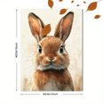 thumbnail image 3 of Qisvanset 12x16 Inch Framed Canvas Wall Art Earth Tone Coquette Bow Bunny Neutral Baby Boy Nursery Wall Print, 3 of 8