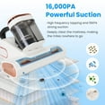 thumbnail image 4 of 16000PA Double-Cup Bed Vacuum Cleaner with Heating Function, 500W Mattress Handheld Vacuum Dust Mites Remover for Bed Sofa Rug, 4 of 13