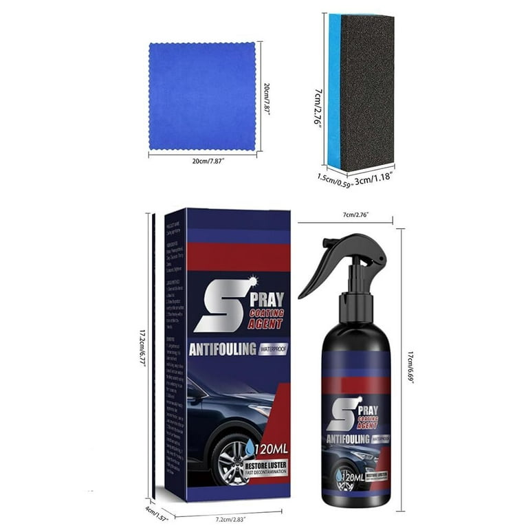 Multi-functional Coating Renewal Agent, Car Coating Agent Spray, 3 in 1  High Protection Quick Car Coating Spray, Plastic Parts Refurbish Agent(3  sets) 