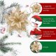 thumbnail image 5 of Aleko 12 piezas Navidad Poinsettia Flor artificial Pointsettia con clips Navidad Glitter Poinsettia Adornos Árbol de Navidad Flores Decoraciones, DIY Corona de Navidad Decoración de fiesta navideña (Oro) ACTIVE Biensenido a ACTIVE, 5 of 5