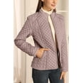 thumbnail image 3 of Giolshon Women's Stand Collar Lightweight Quilted Puffer Jacket Padded Zip Coat, 3 of 4