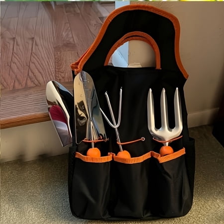 Garden Tool Set, CHRYZTAL Stainless Steel Heavy Duty Gardening Tool Set, with Non-Slip Rubber Grip, Storage Tote Bag, Outdoor Hand Tools, Ideal Garden Tool Kit Gifts for Women and Men