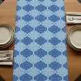 thumbnail image 5 of Table Runners 48 Inches Long Dress Scarves, Blue Geometric Farmhouse Kitchen/Dining Table Runner, Short Coffee Tablerunners, Retro Morocco Abstract Art 13x48 Inch, 5 of 9