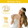 thumbnail image 4 of Adifare 18th Birthday Sash Crown Set Glitter Girl Birthday Queen Sash Tiara Set with 6 Balloons Decorative Happy Birthday Cake Topper Party Supplies for Birthday, 4 of 7