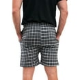 thumbnail image 4 of TruFit Mens Woven Plaid Pajama Sleep Shorts with Pockets, 9002JS, 4 of 5