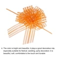 thumbnail image 4 of Uxcell 5Pcs 6" Organza Large Pull Bow Gift Wrapping Bows Ribbon Chiffon Yarn Orange for Wedding Baskets Presents, 4 of 6