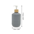 thumbnail image 4 of Unique Bargains 1 Pc Round Bottom Bamboo Grain Soap Dispenser 13.53oz Gray White, 4 of 6