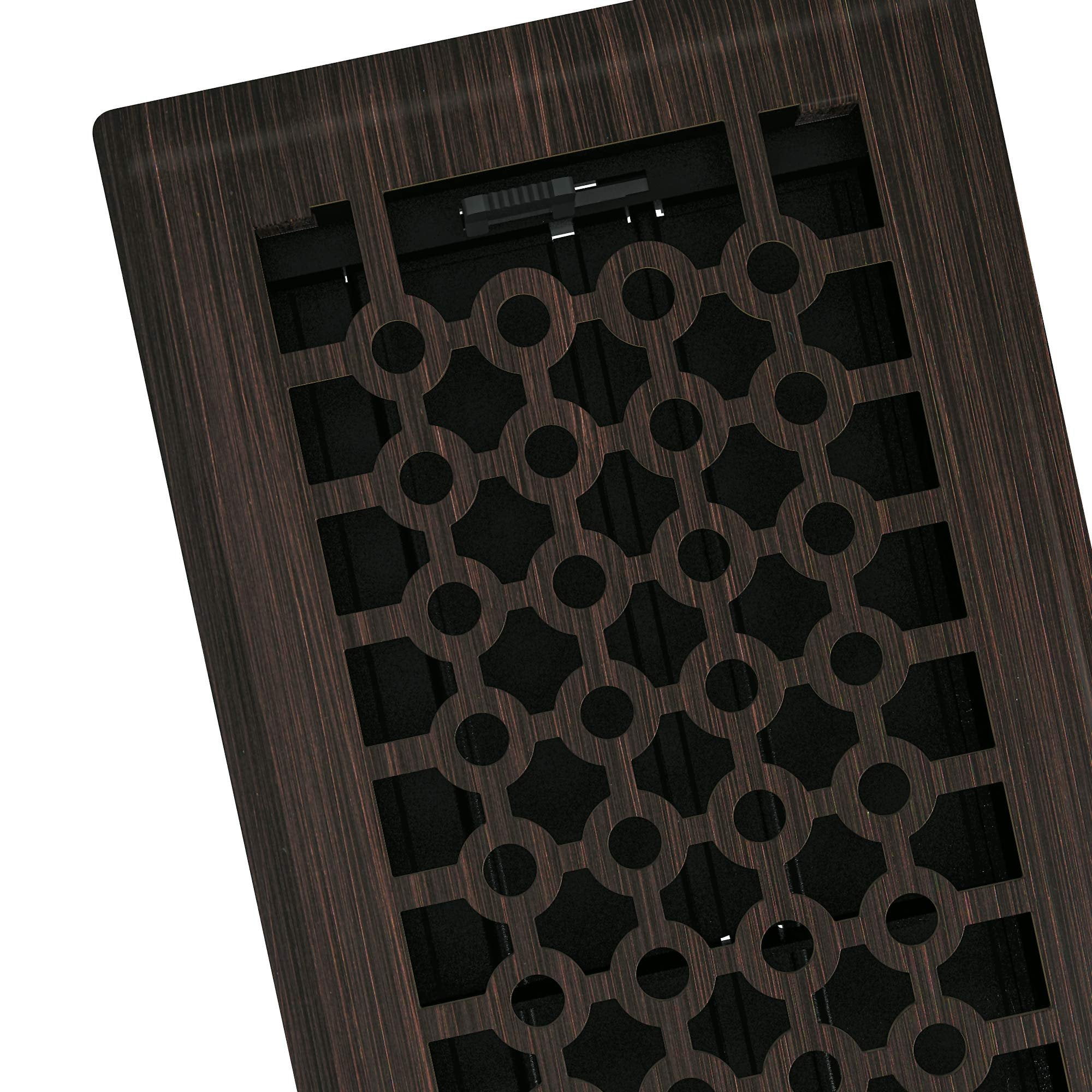 Imperial RG3413 San Francisco Decorative Floor Register, 4x10 Inch, Oil Rubbed Bronze, 5 Pack