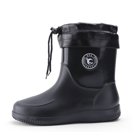 

Man Women Waterproof boots warm winter fishing insulated durable youth man and lady rain shoes removable confortable faux plush lining rainy season outdoors