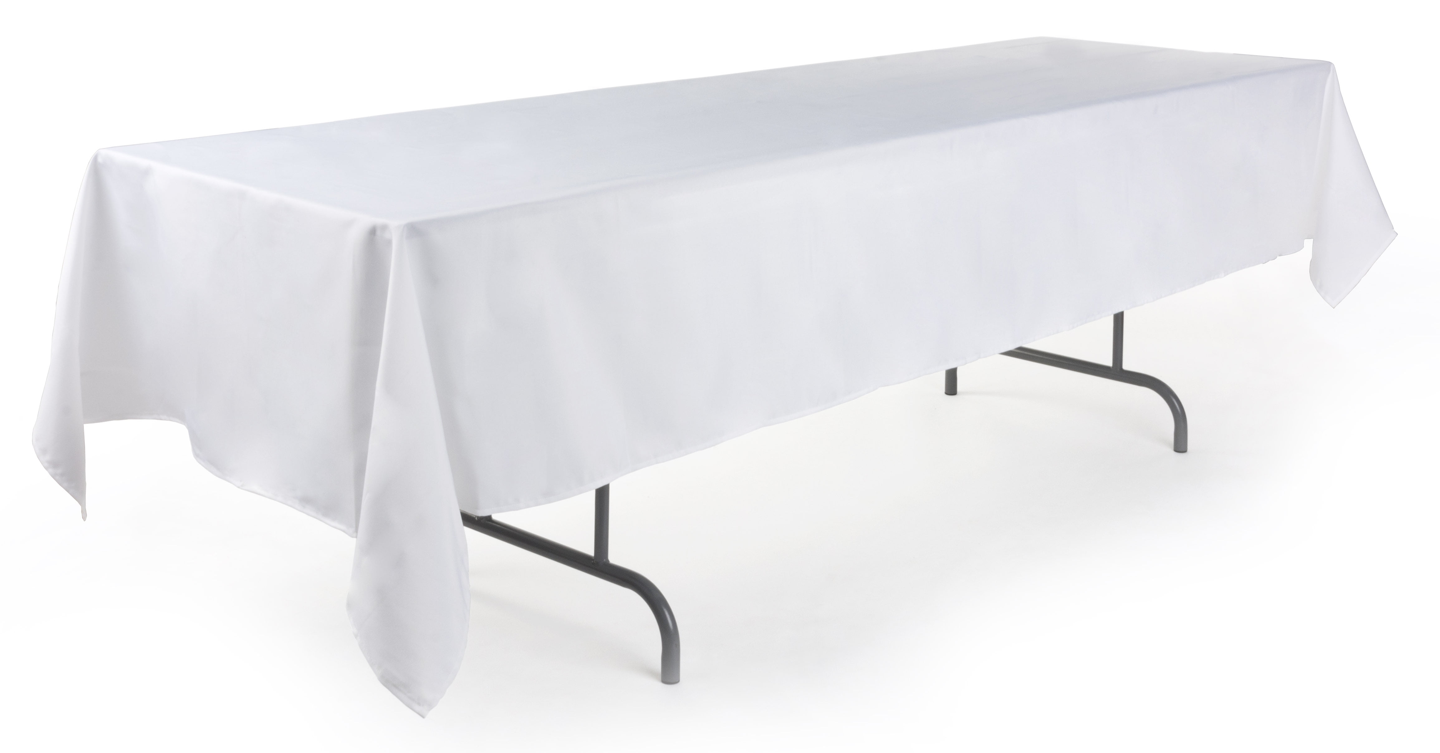 Rectangular Tablecloth for 6 to 8Foot Tables, 126" x 60", Choose from 3 Colors Black, Ivory