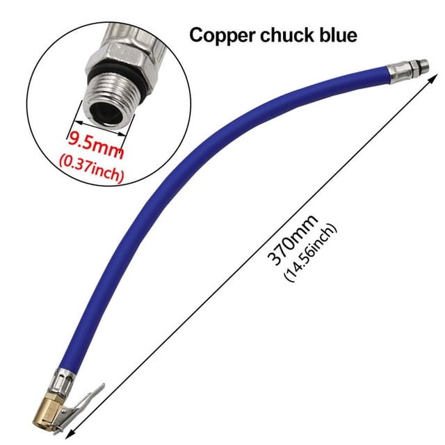 BTOER Air Compressors Inflatable Tube Air Rubber Hose Car Tyre Compressor Pipe Inflator Pipe 370mm Air Compressor Accessories