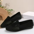 thumbnail image 4 of Mepaouo Womens Slip ins Knit Breathable Walking Flats Lightweight Work Ballet Casual Shoes(Black,7.5), 4 of 6