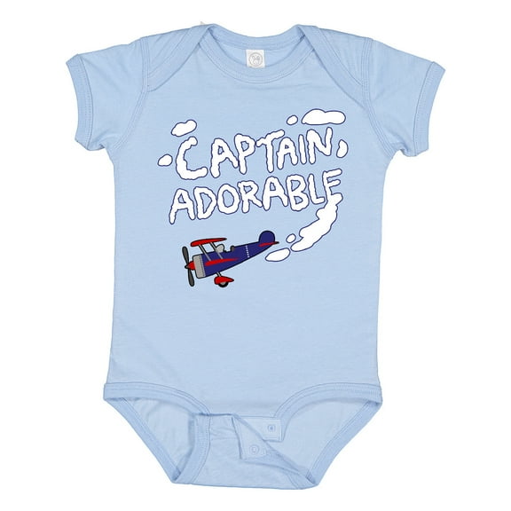 Inktastic Plane Captain Adorable Boys Baby Bodysuit