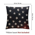 thumbnail image 4 of Acheng Set of 2 Soft Chenille Decorative Patriotic Throw Pillow Cover Case Geometric Stars July 4th Accent Square Cushion Cover Case Sham for Couch Sofa Bed Car 22x22in, 4 of 7