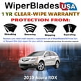 thumbnail image 2 of 2010 Acura RDX Beam Wiper Blades Wipers w/1yr Warranty (Set of 2) (WiperBladesUSA), 2 of 5