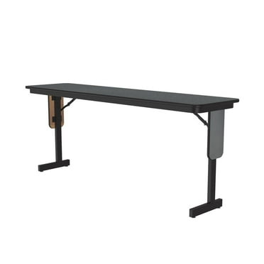 Correll 3/4" High Pressure Folding Seminar Table Panel Leg Montana Brown Granite