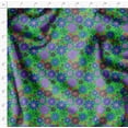 thumbnail image 4 of Soimoi Floral Print - Green, Viscose Rayon Fabric Material - 42 Inch Wide, 1 Yard, Unstitched Material For Dresses, Blouses, Skirts, Sleepwear, Kids Clothing, 4 of 6