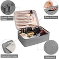 thumbnail image 6 of HESHENG Portable Travel Makeup Storage Bag Multifunction Waterproof Cosmetic Organizer Makeup Brushes Train Case with Inner Pouch for Women Girls, 6 of 7