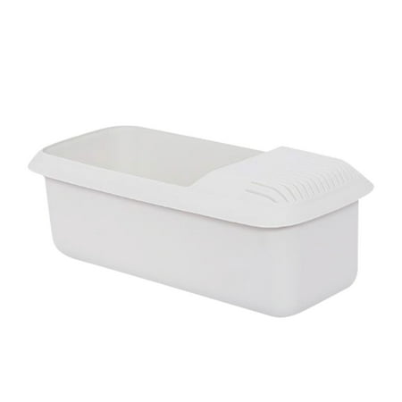 

TANGNADE Kitchen Supplies Easy Storage Box Microwave Cooker Box Dual-purpose Draining Pasta The Water Kitchen，Dining & Bar Drain Rack White