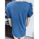 thumbnail image 2 of Blusa de verano Nikou con escote en V y mangas abullonadas para mujer, 2 of 3