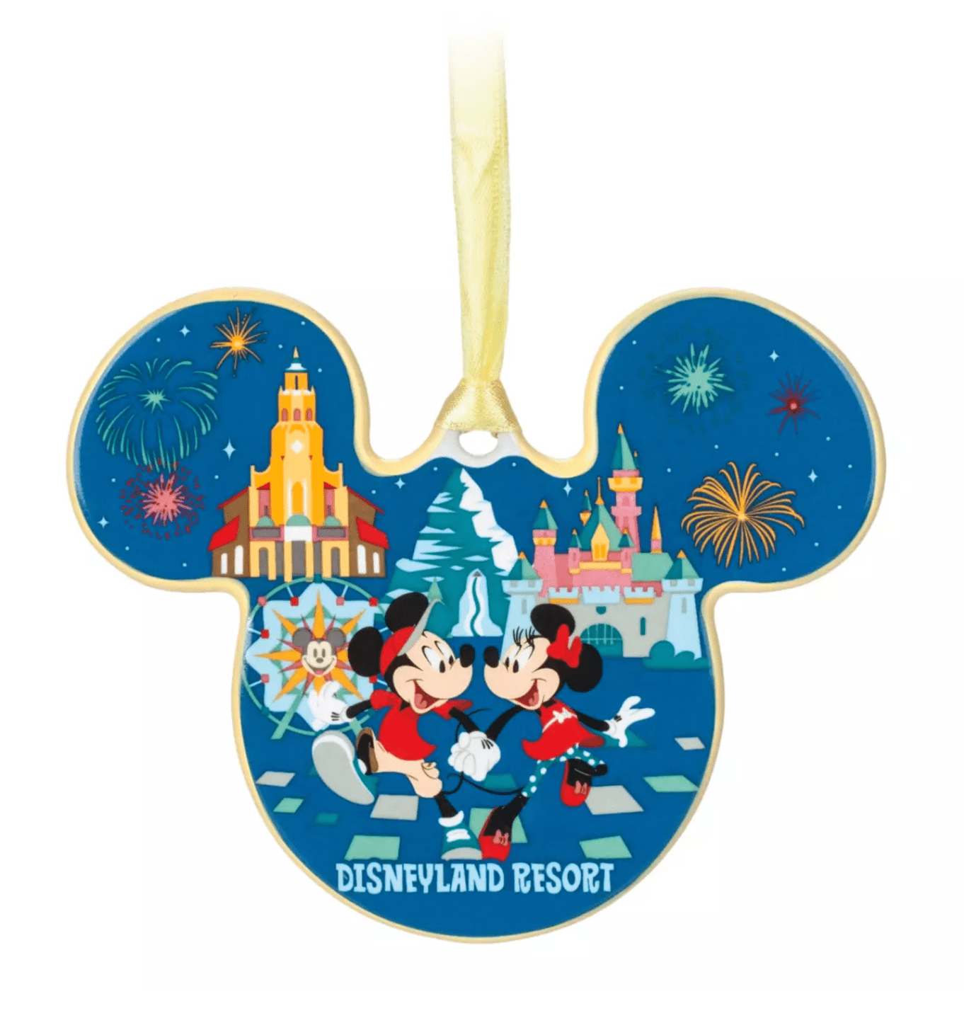 Disney Disneyland 2022 Mickey Minnie Friends Disc Ceramic Christmas