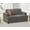 63inch-Loveseat-Chenille-Grey, variant on VanAcc 112" Sectional Sofa with USB Ports & Cup Holder, U Shaped Sofa Couch with Storage, Faux Fur Dark Grey